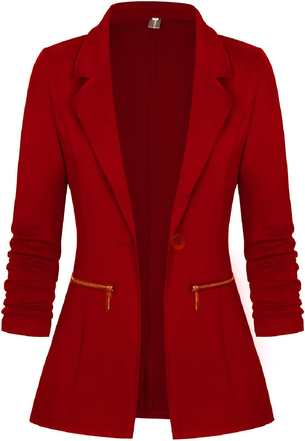 Zimonto - Genhoo Women's Long Sleeve Blazer Open Front Cardigan Jacket Work Office Blazer with Zipper Pockets S-3XL Import Single ASIN Import Multiple ASIN ×Product customization General Description Gallery Reviews Variations Additional d Blazers