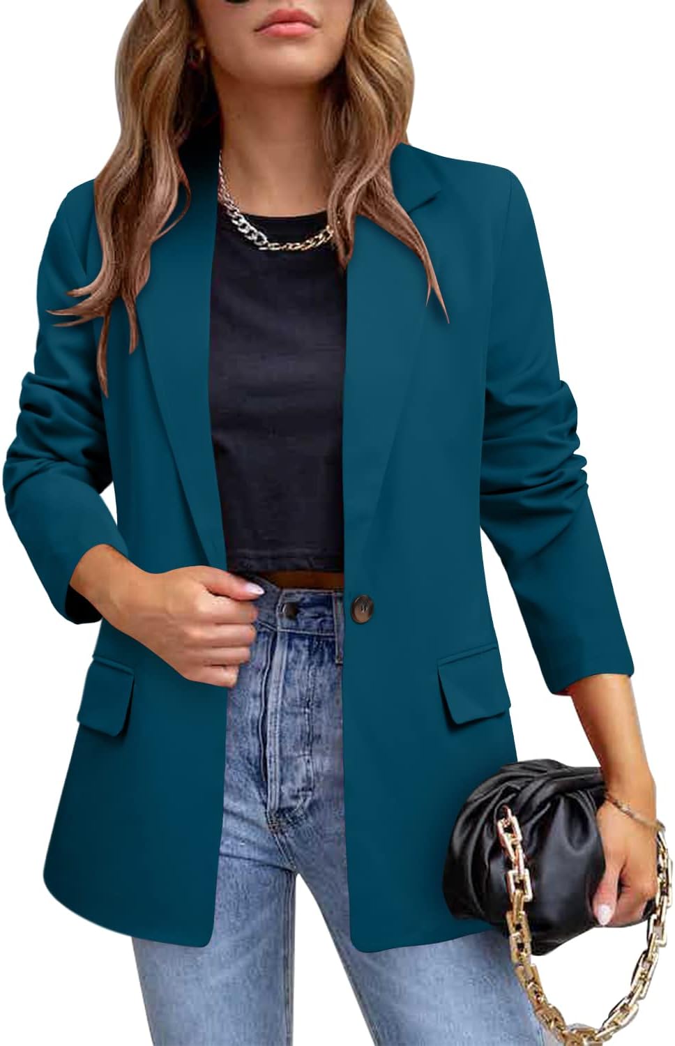 Zimonto - CRAZY GRID Womens Casual Blazer Jacket Long Sleeve Open Front Work Office Blazer Lapel Button Jacket Import Single ASIN Import Multiple ASIN ×Product customization General Description Gallery Reviews Variations Additional detail Blazers