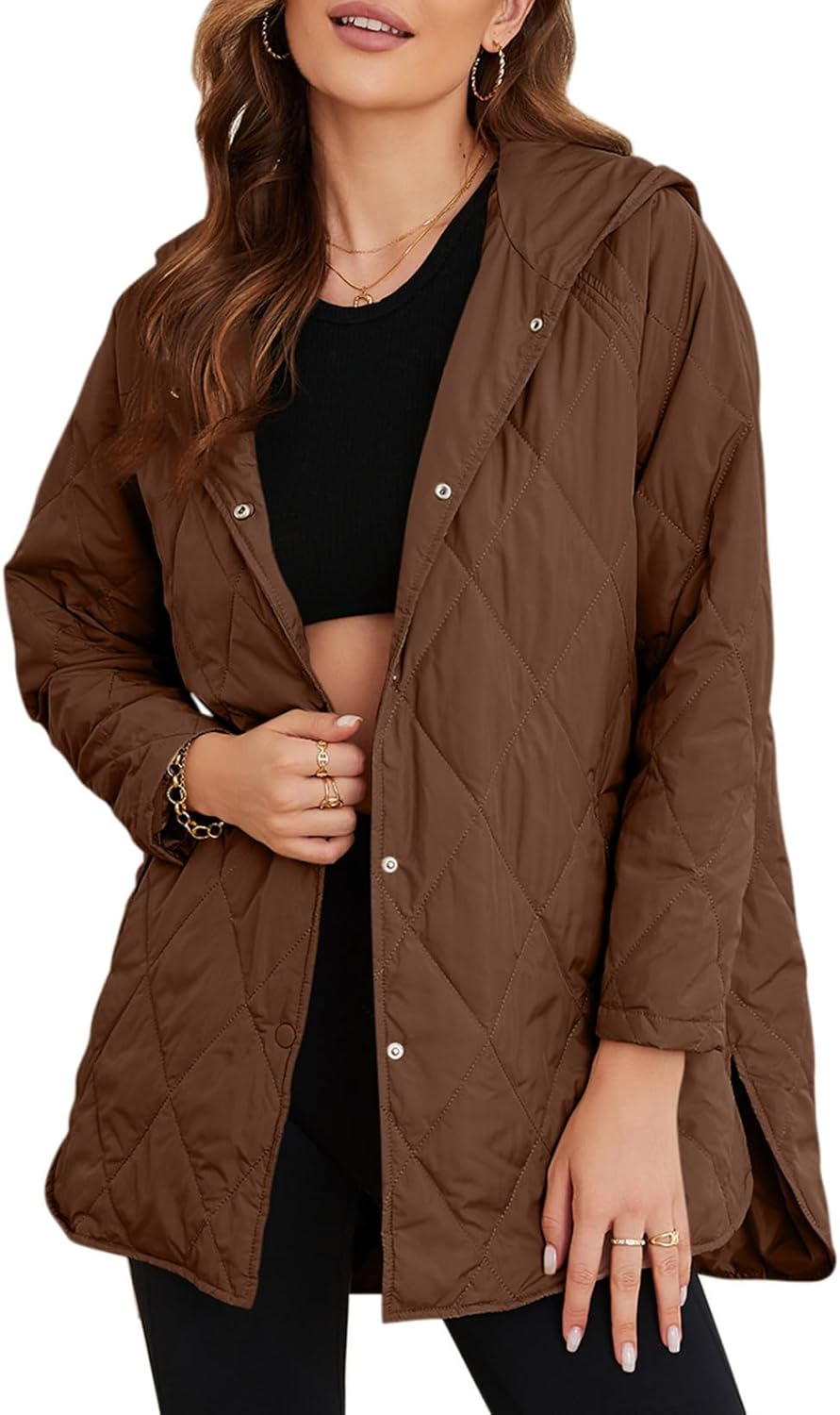 Zimonto - EVALESS Long Jackets for Women Fashion 2024 Winter Coat for Women Business Casual Diamond Quilted Hooded Lightweight Jackets Import Single ASIN Import Multiple ASIN ×Product customization General Description Gallery Reviews Vari Quilted Lightweight Jackets