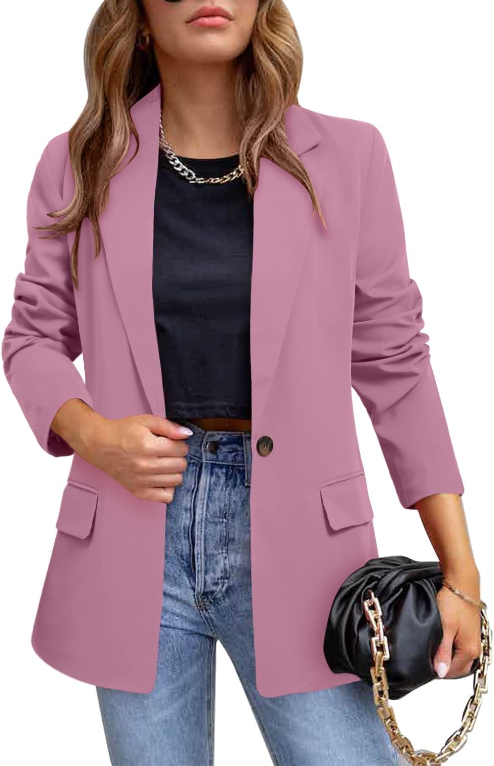 Zimonto - CRAZY GRID Womens Casual Blazer Jacket Long Sleeve Open Front Work Office Blazer Lapel Button Jacket Import Single ASIN Import Multiple ASIN ×Product customization General Description Gallery Reviews Variations Additional detail Blazers