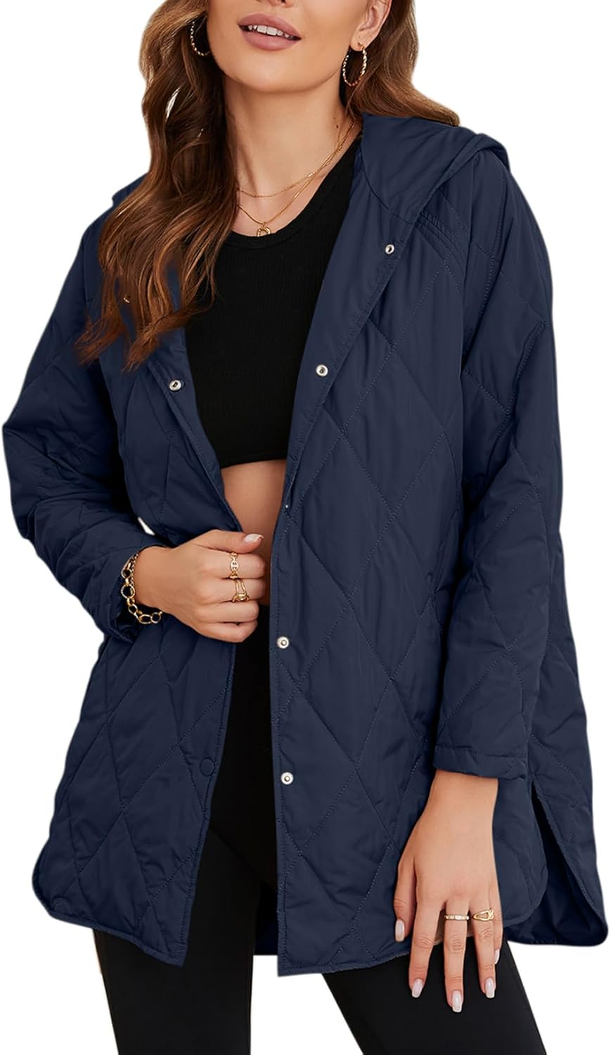 Zimonto - EVALESS Long Jackets for Women Fashion 2024 Winter Coat for Women Business Casual Diamond Quilted Hooded Lightweight Jackets Import Single ASIN Import Multiple ASIN ×Product customization General Description Gallery Reviews Vari Quilted Lightweight Jackets