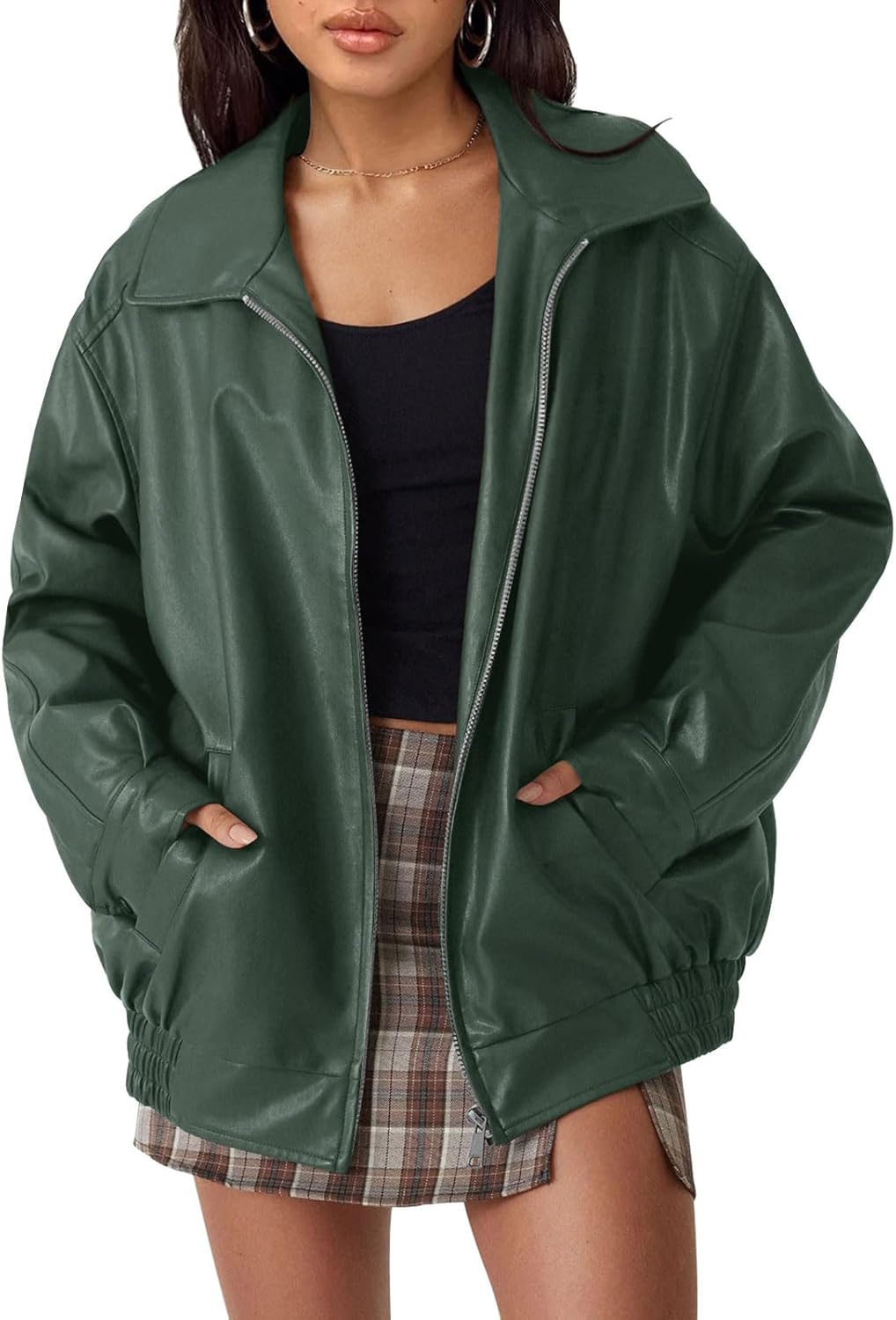 Zimonto - AUTOMET Womens Oversized Leather Jackets Faux Suede Fall Fashion Motorcycle Coats Winter Outfits Clothes Y2k Tops Import Single ASIN Import Multiple ASIN ×Product customization General Description Gallery Reviews Variations Addi Leather & Faux Leather