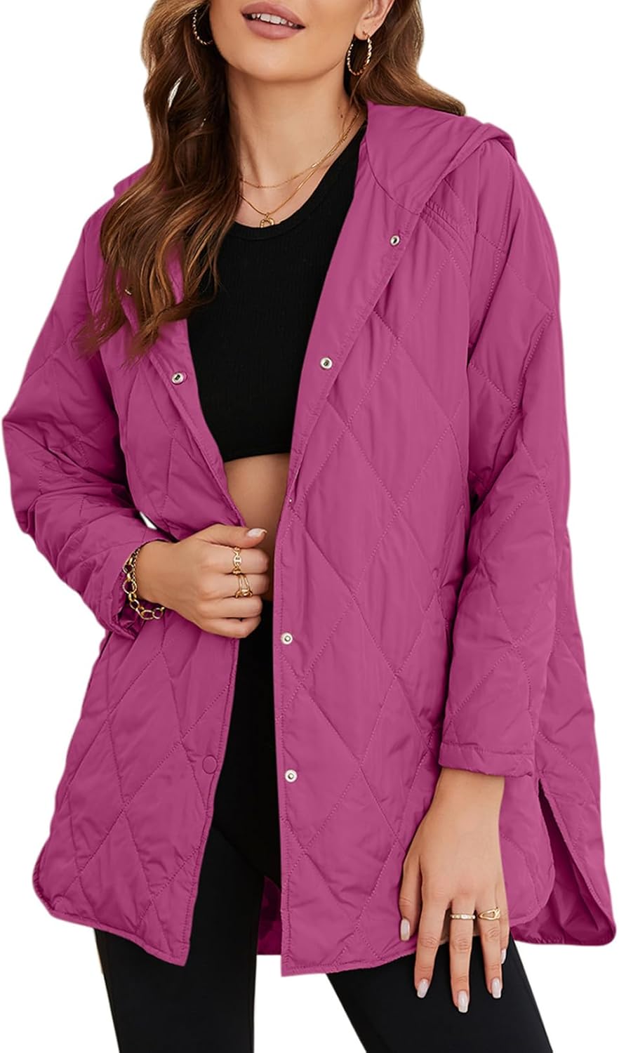 Zimonto - EVALESS Long Jackets for Women Fashion 2024 Winter Coat for Women Business Casual Diamond Quilted Hooded Lightweight Jackets Import Single ASIN Import Multiple ASIN ×Product customization General Description Gallery Reviews Vari Quilted Lightweight Jackets