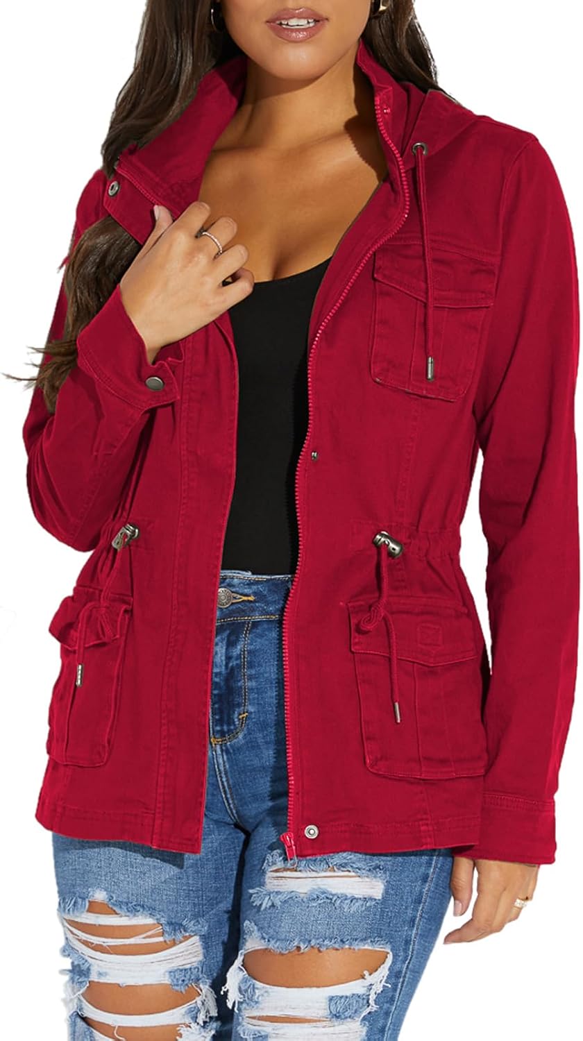 Zimonto - sexycherry Casual Jackets for Women Long Sleeve Lightweight Outwear Bomber Coats with Pockets Import Single ASIN Import Multiple ASIN ×Product customization General Description Gallery Reviews Variations Additional details Produ Casual Jackets