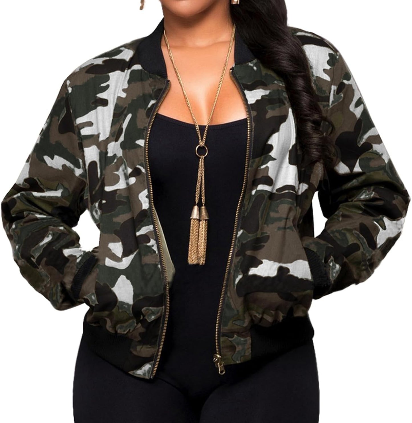 Zimonto - sexycherry Casual Jackets for Women Long Sleeve Lightweight Outwear Bomber Coats with Pockets Import Single ASIN Import Multiple ASIN ×Product customization General Description Gallery Reviews Variations Additional details Produ Casual Jackets