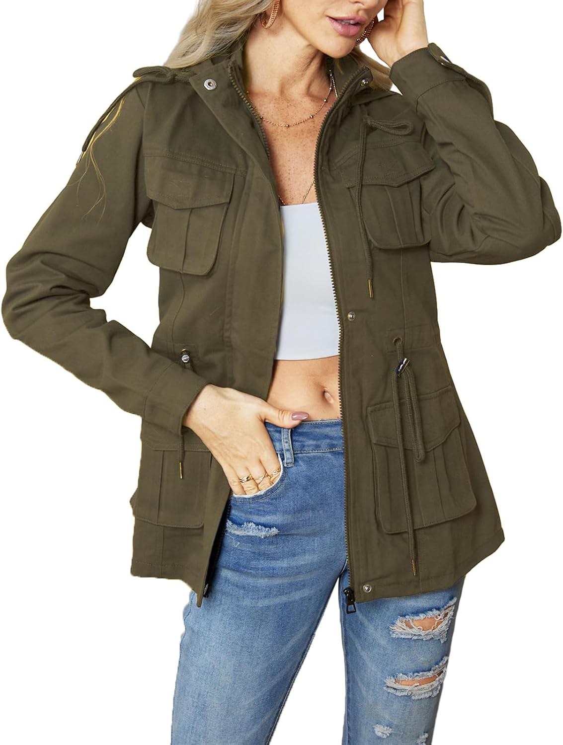 Zimonto - sexycherry Casual Jackets for Women Long Sleeve Lightweight Outwear Bomber Coats with Pockets Import Single ASIN Import Multiple ASIN ×Product customization General Description Gallery Reviews Variations Additional details Produ Casual Jackets