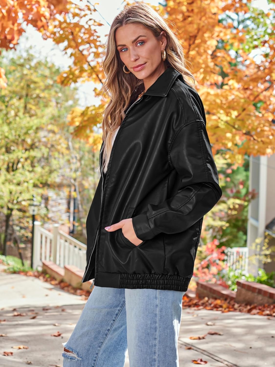 Zimonto - AUTOMET Womens Oversized Leather Jackets Faux Suede Fall Fashion Motorcycle Coats Winter Outfits Clothes Y2k Tops Import Single ASIN Import Multiple ASIN ×Product customization General Description Gallery Reviews Variations Addi Leather & Faux Leather