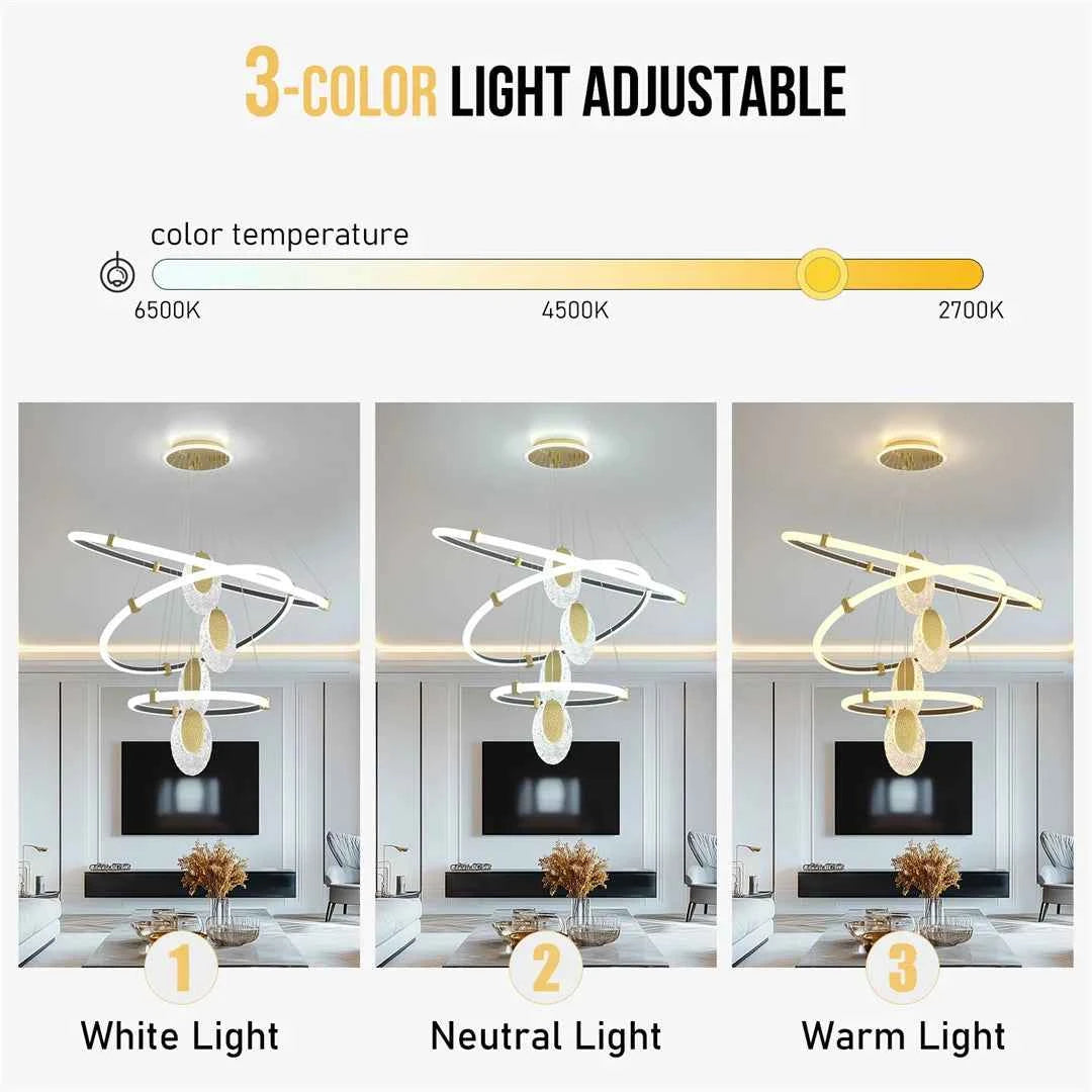LUVODI LED Chandelier Art Light and Water