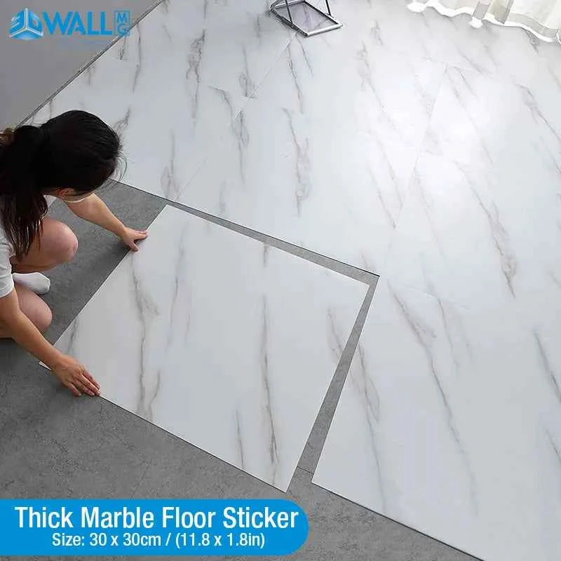 3D Marble Tile Stickers Waterproof SelfAdhesive Floor Decor