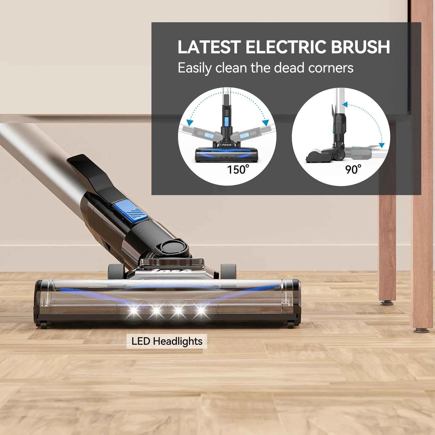 INSE Cordless Vacuum Powerful Convenient Clean Home