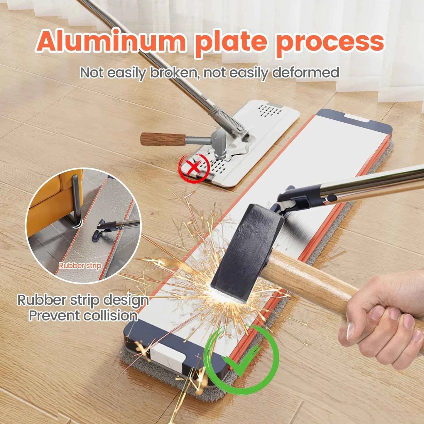 SelfWringing Flat Mop Effortless Hygienic Home Cleaning