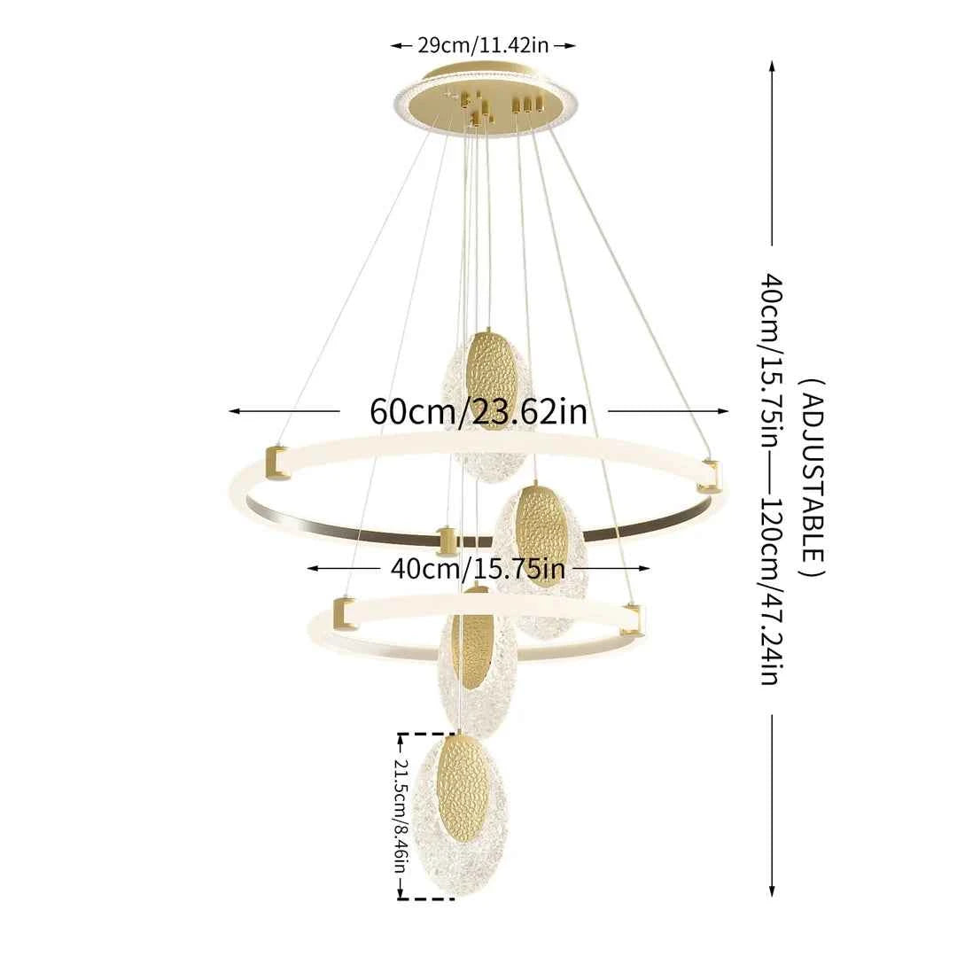 LUVODI LED Chandelier Art Light and Water