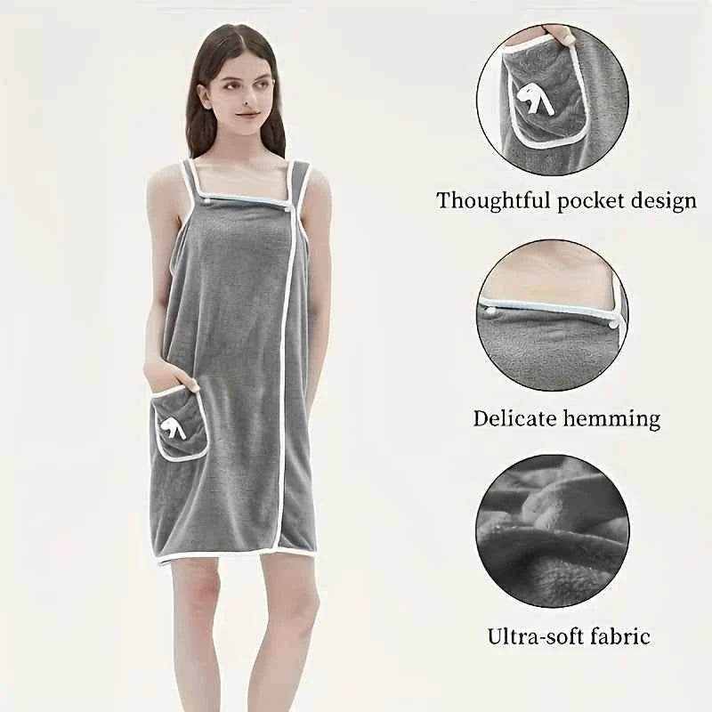 Bowknot Bath Skirt Absorbent QuickDry HairFree