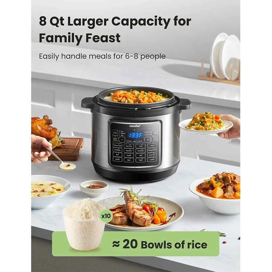 COMFEE 8qt MultiFunction Electric Pressure Cooker