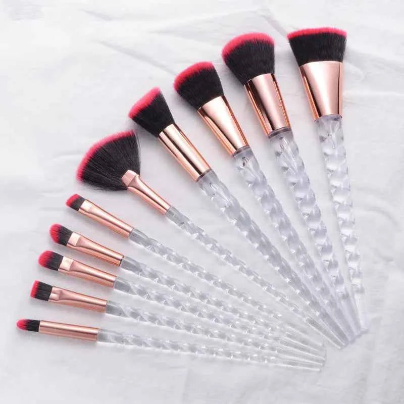 Diamond Unicorn Brush Set Magical Makeup Awaits