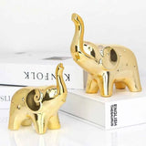 Lucky Elephant Pair Ceramic Home Decor Gift