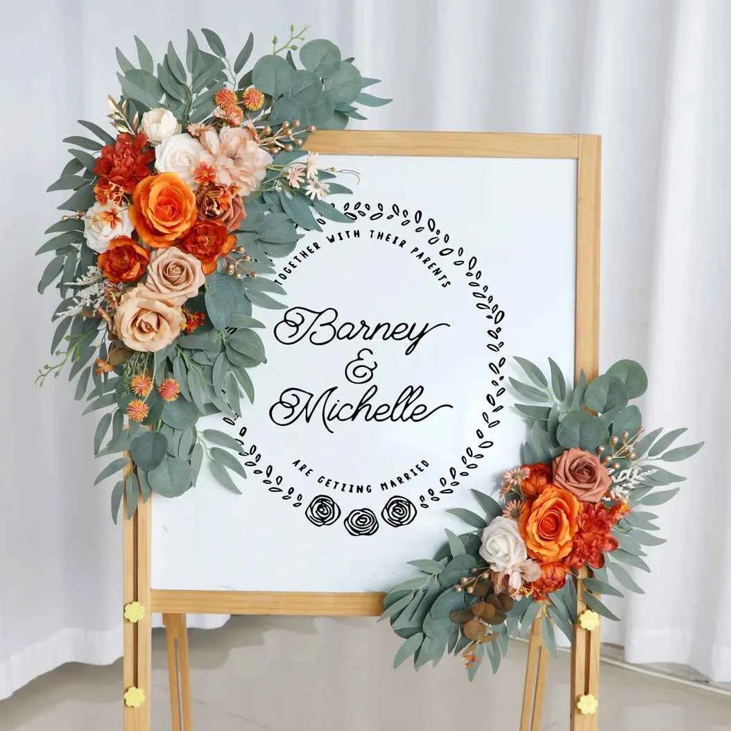 Terracotta Wedding Arch Flowers Ceremony Reception