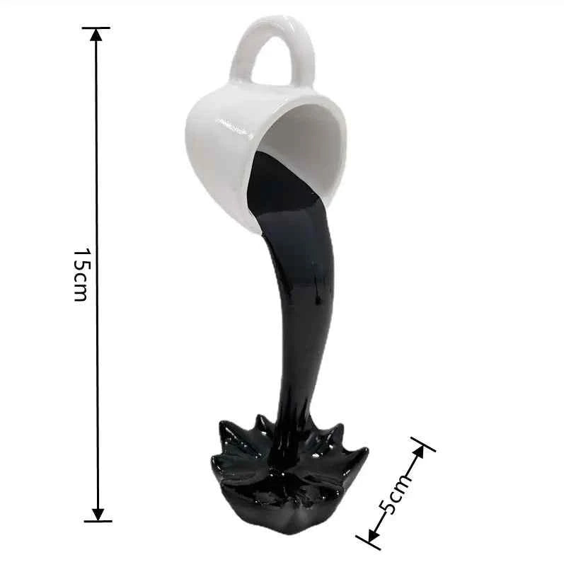 Floating Coffee Cup Sculpture Magical Kitchen Decor