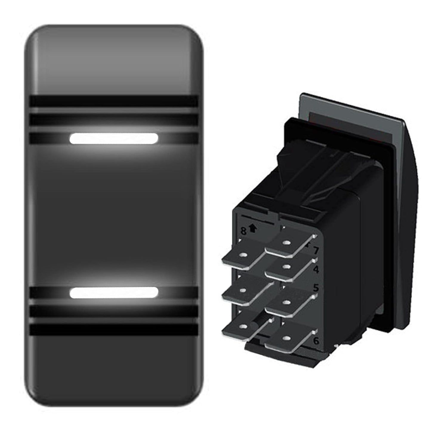 Zimonto 12V 24V boat rocker switch with a sleek design and easy installation for marine applications