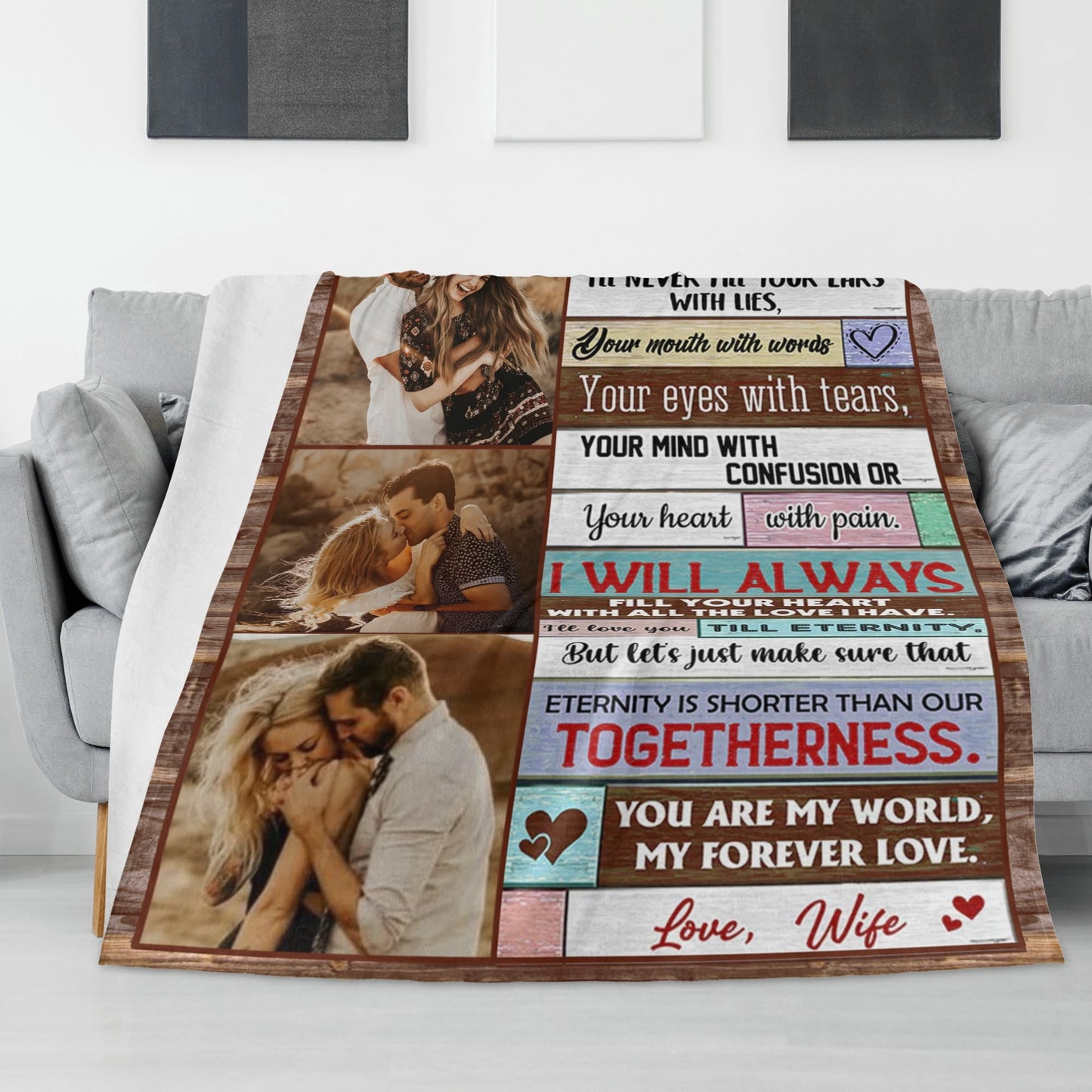 popcustoms - Horizontal Flannel Breathable Blanket 4 Sizes