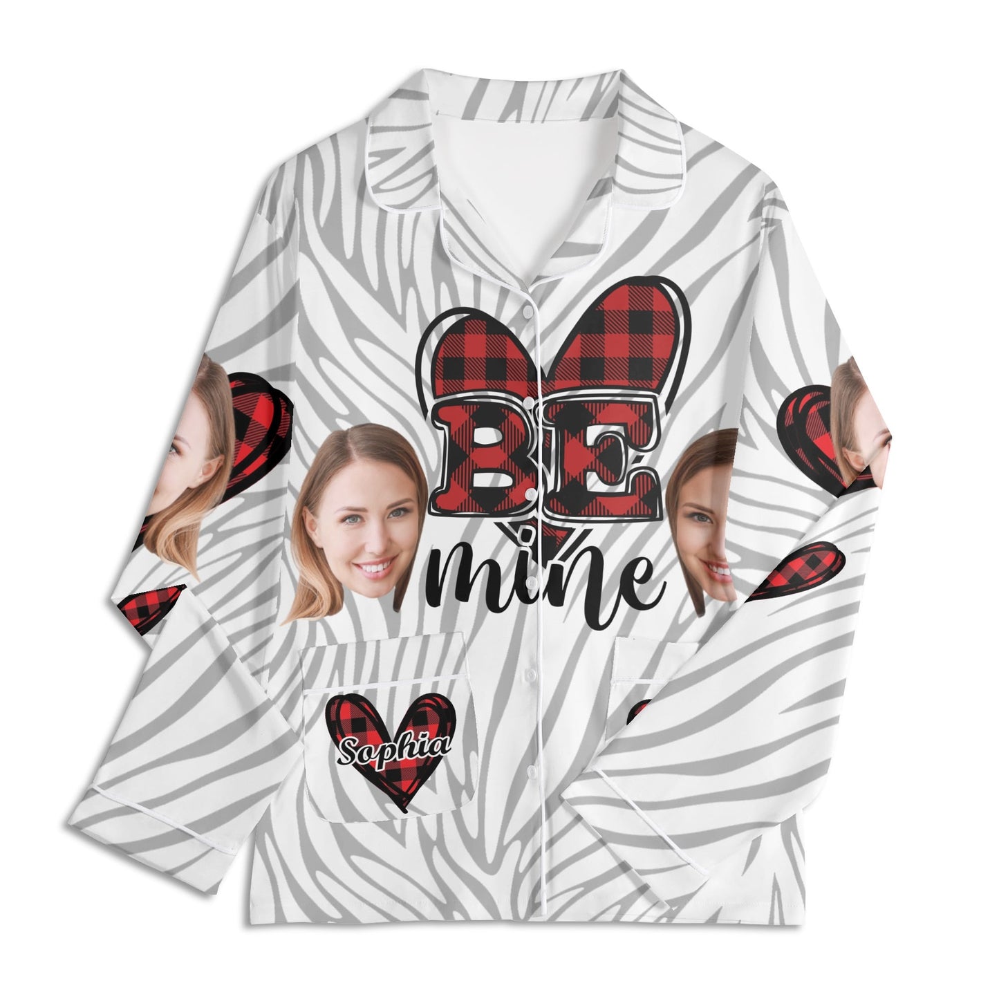 popcustoms - Unisex Long Sleeve Adult Nightwear Pajama Set