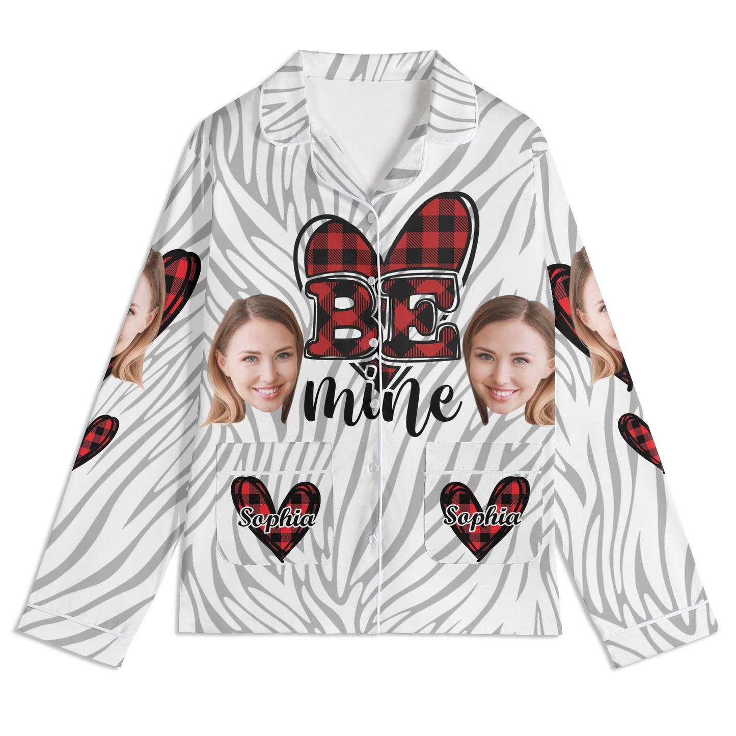 popcustoms - Unisex Long Sleeve Adult Nightwear Pajama Set