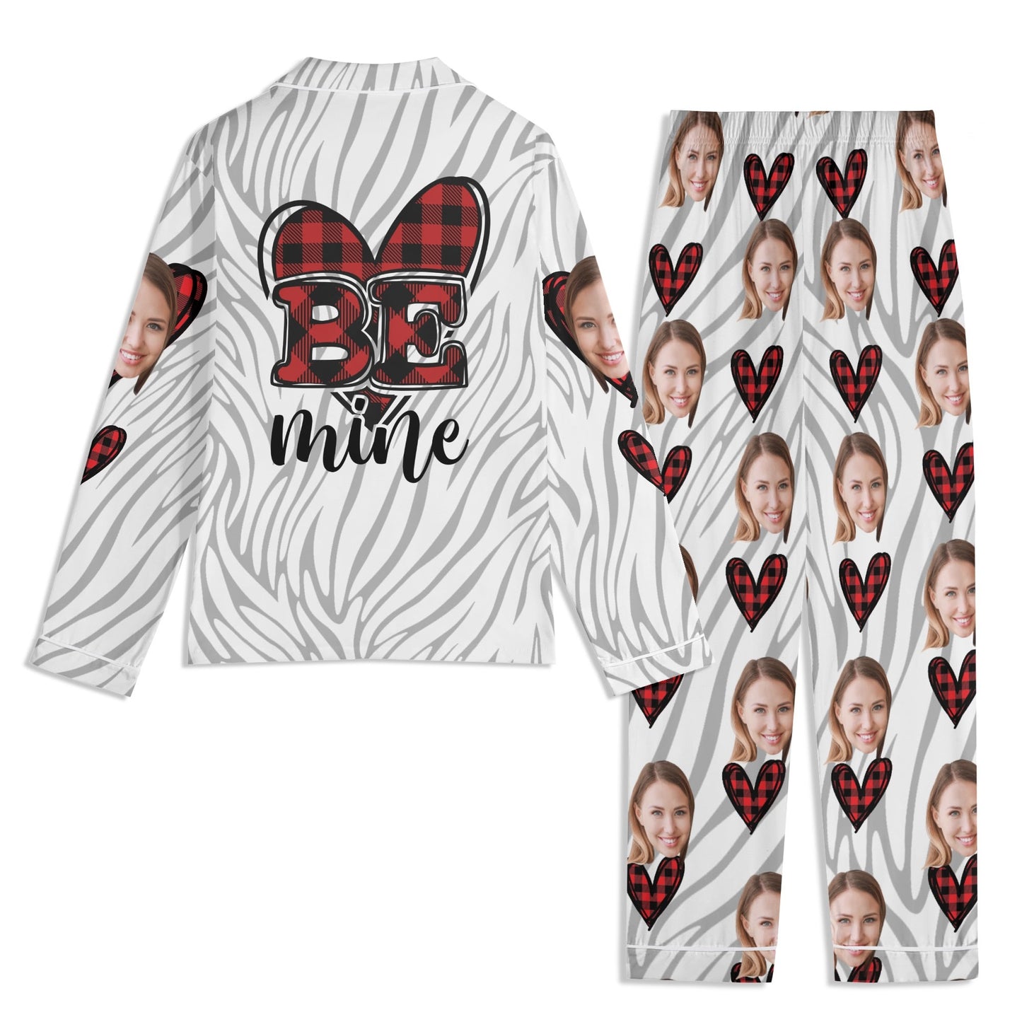 popcustoms - Unisex Long Sleeve Adult Nightwear Pajama Set