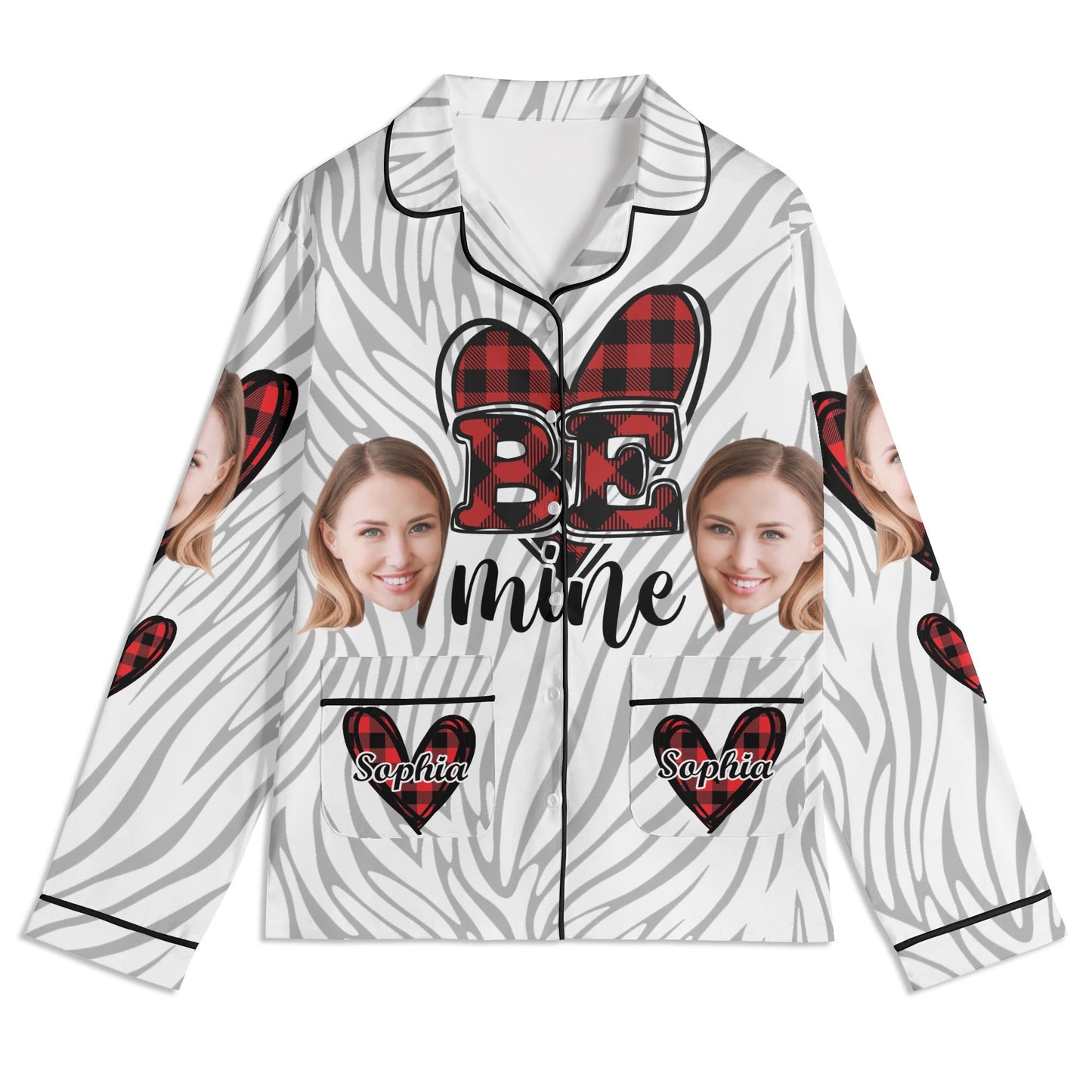 popcustoms - Unisex Long Sleeve Adult Nightwear Pajama Set