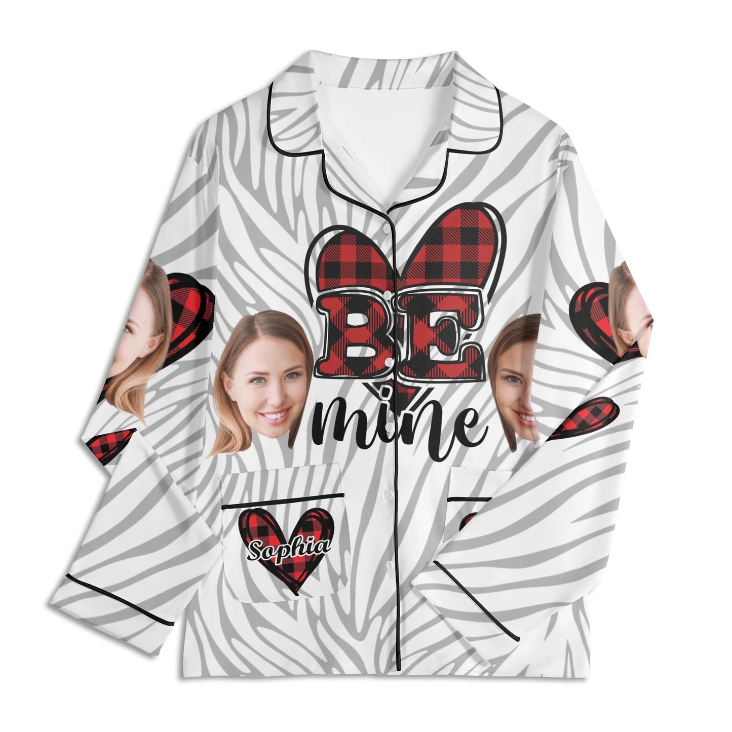 popcustoms - Unisex Long Sleeve Adult Nightwear Pajama Set