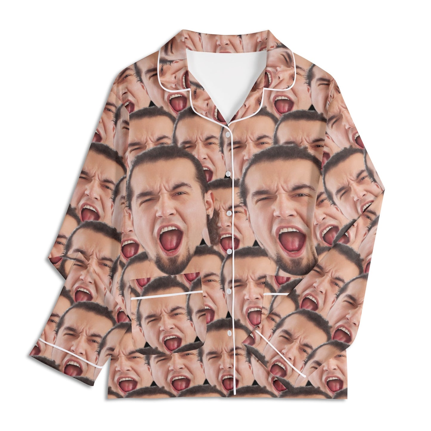 popcustoms - Unisex Long Sleeve Adult Nightwear Pajama Set