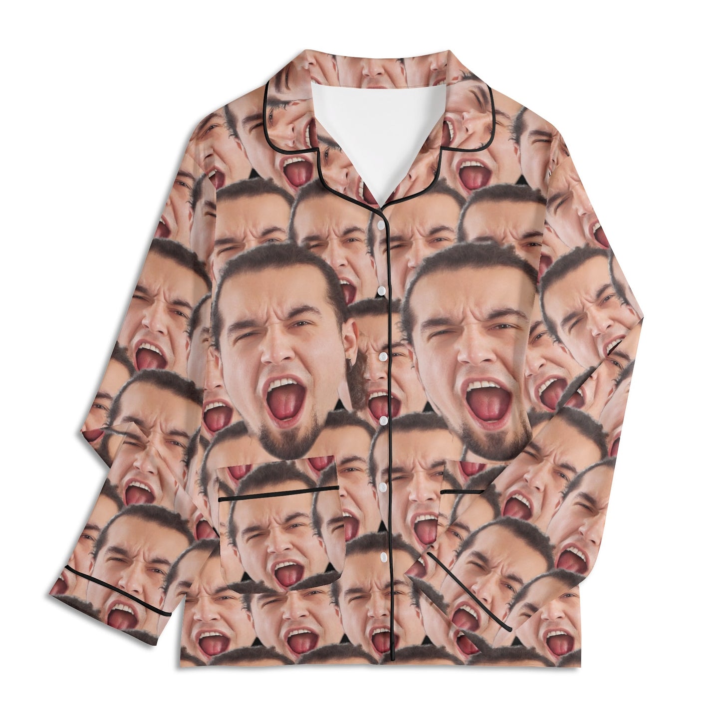 popcustoms - Unisex Long Sleeve Adult Nightwear Pajama Set