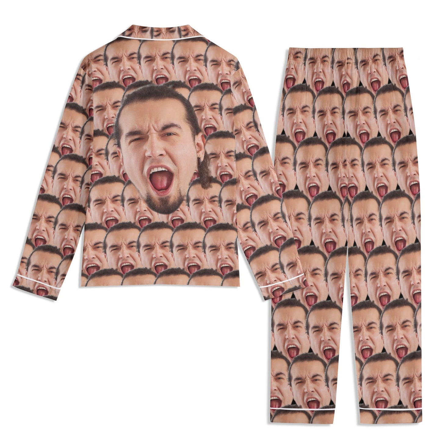 popcustoms - Unisex Long Sleeve Adult Nightwear Pajama Set