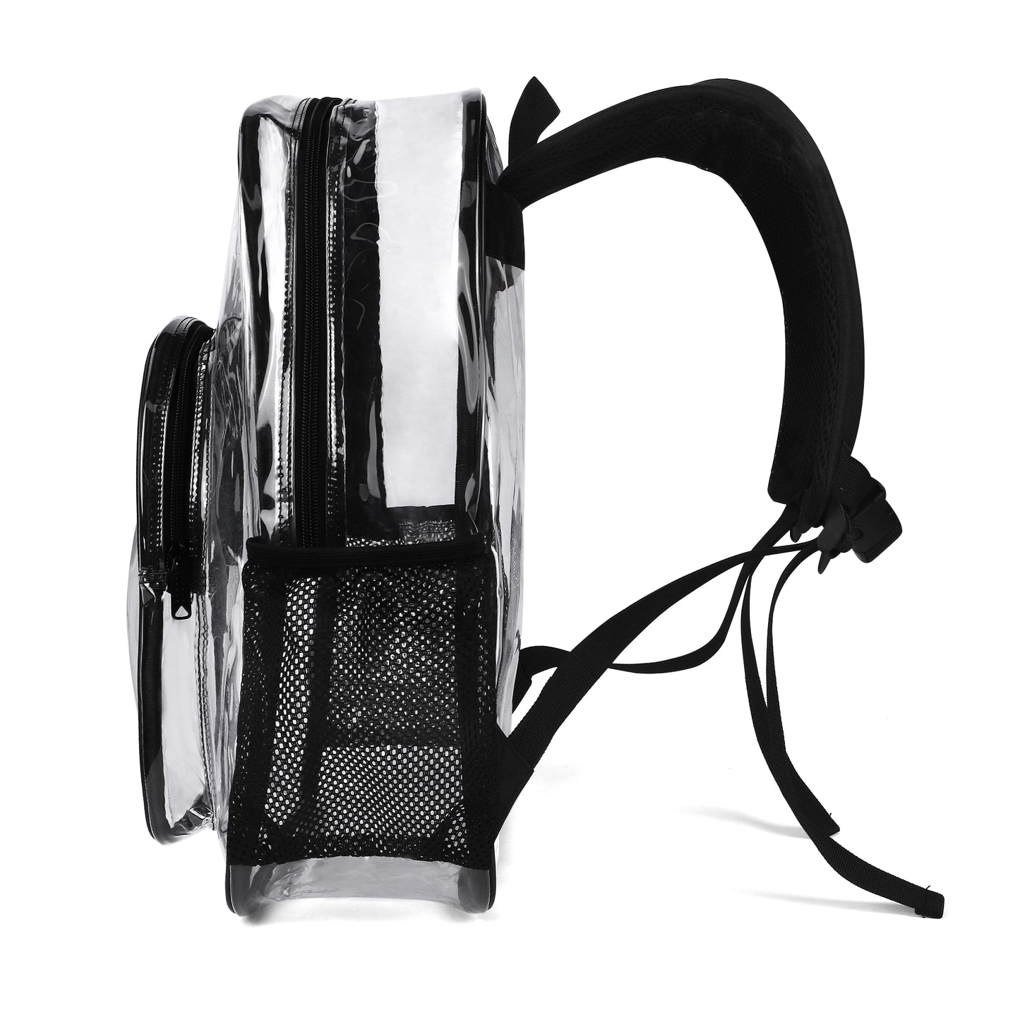 popcustoms - Large 17 Inch Clear Bag PVC See Through Transparent School Backpack