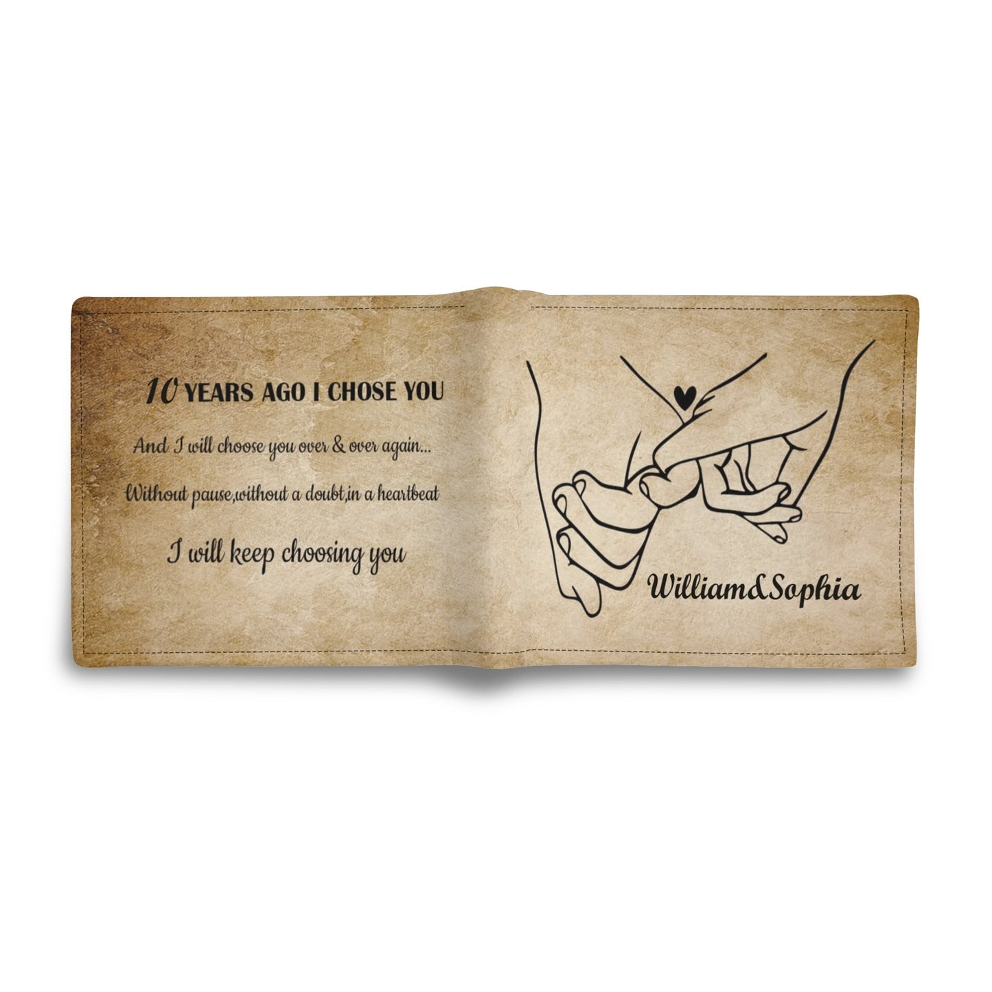 popcustoms - Mens Minimalist PU Leather Wallet Paper Folded Wallet