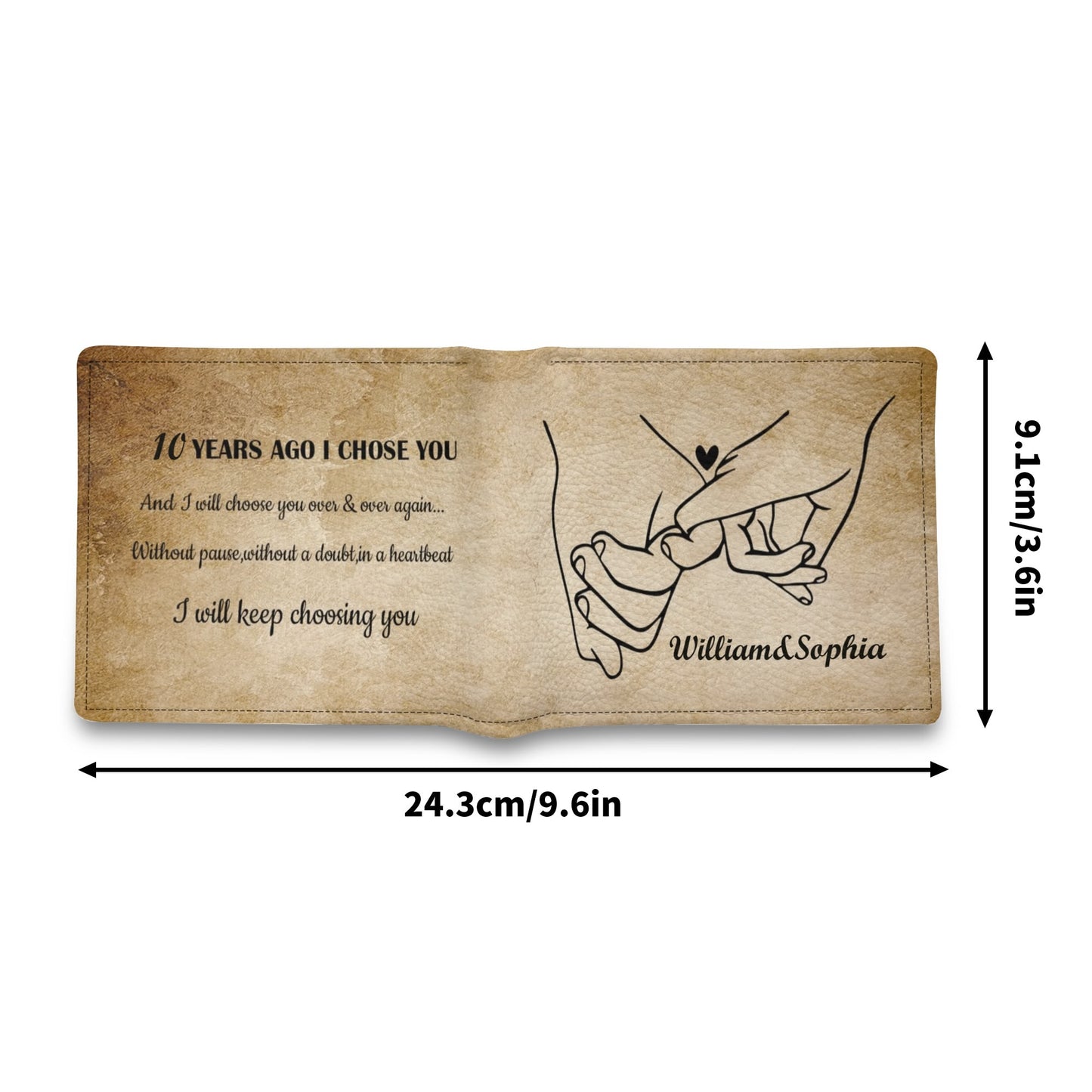 popcustoms - Mens Minimalist PU Leather Wallet Paper Folded Wallet