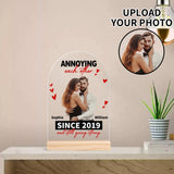 popcustoms - Personalised Lightweight Arch Acrylic Table Sign with Wood Stand