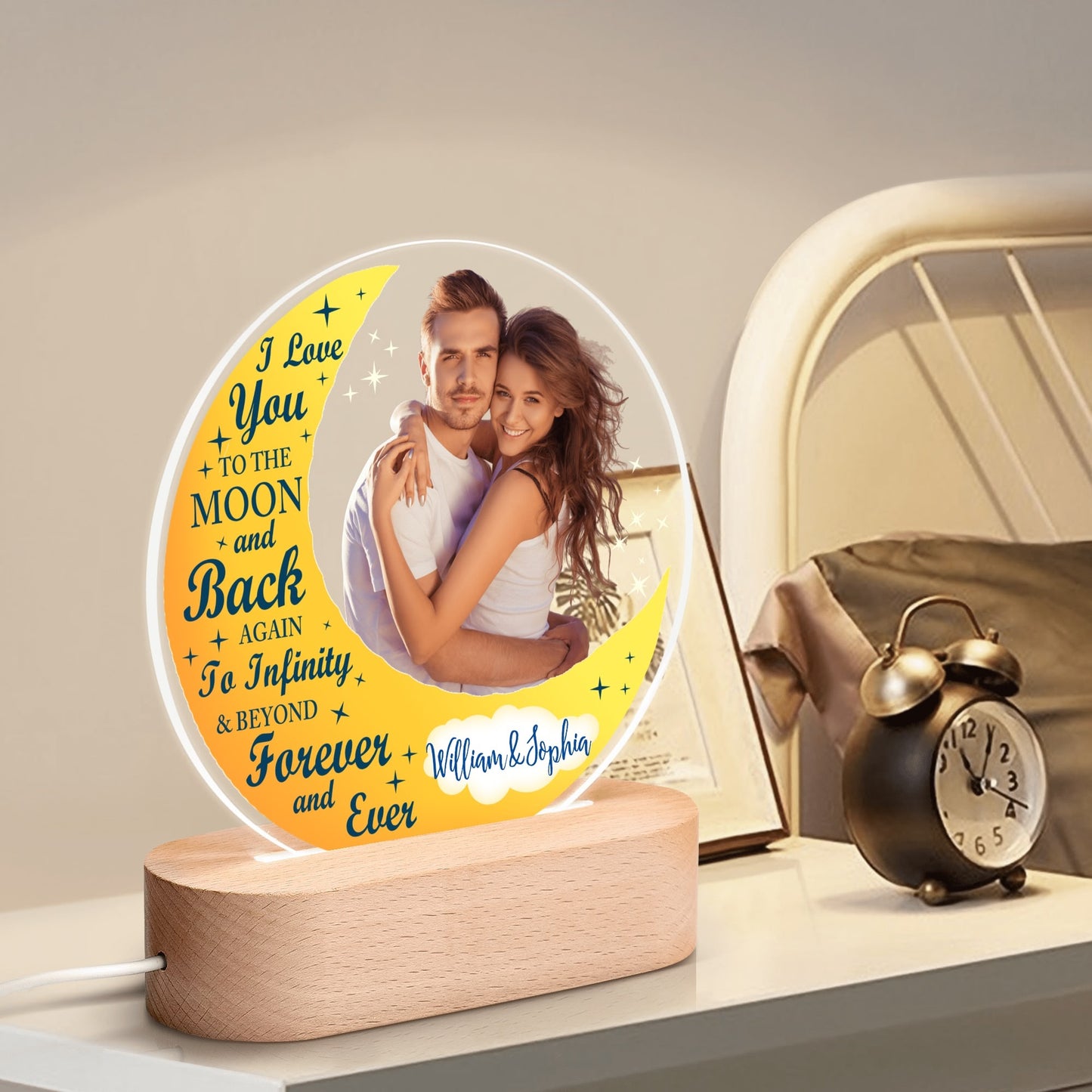popcustoms - Personalised Name Acrylic Round Lamp Night Light Home Decor Default Title
