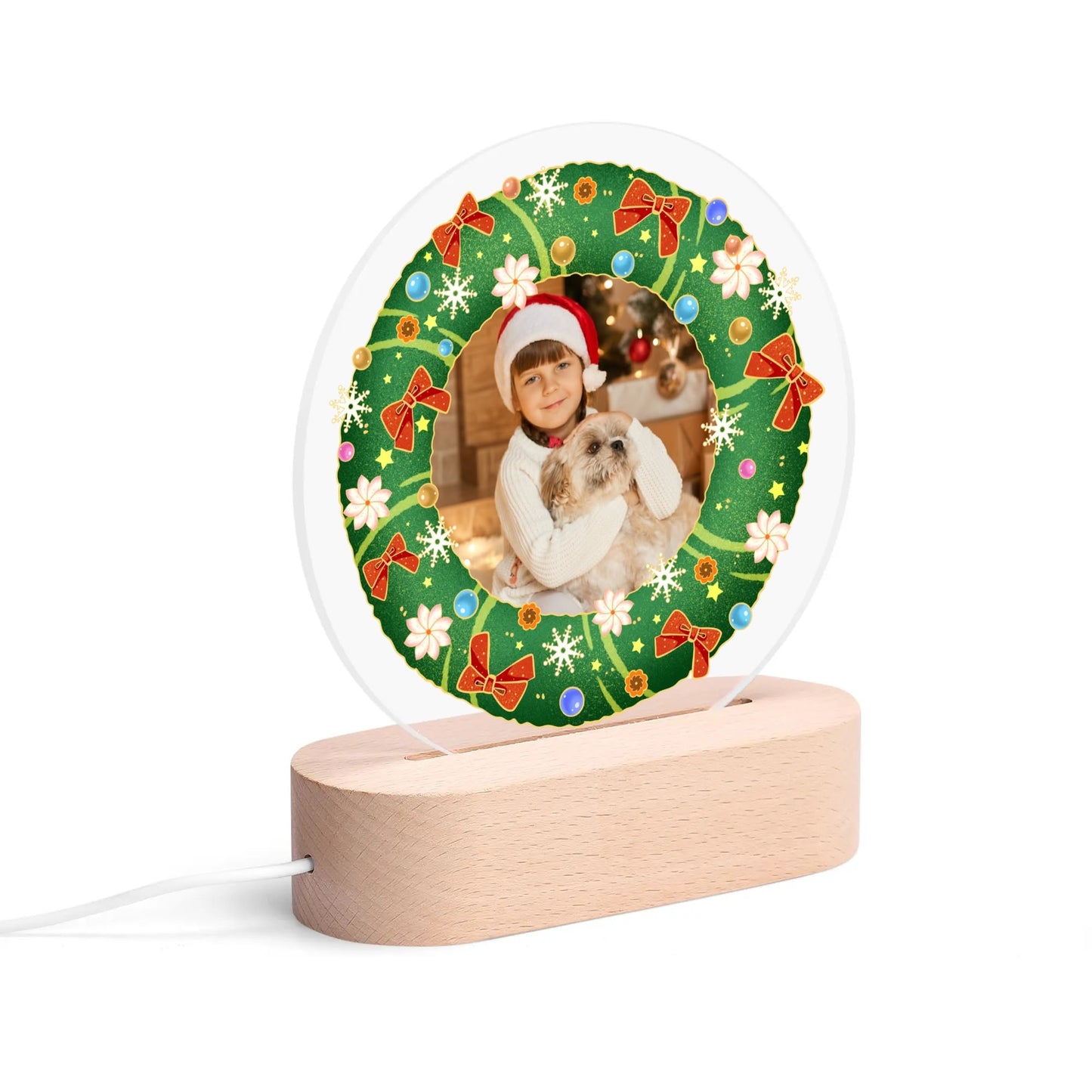 popcustoms - Personalised Name Acrylic Round Lamp Night Light Home Decor