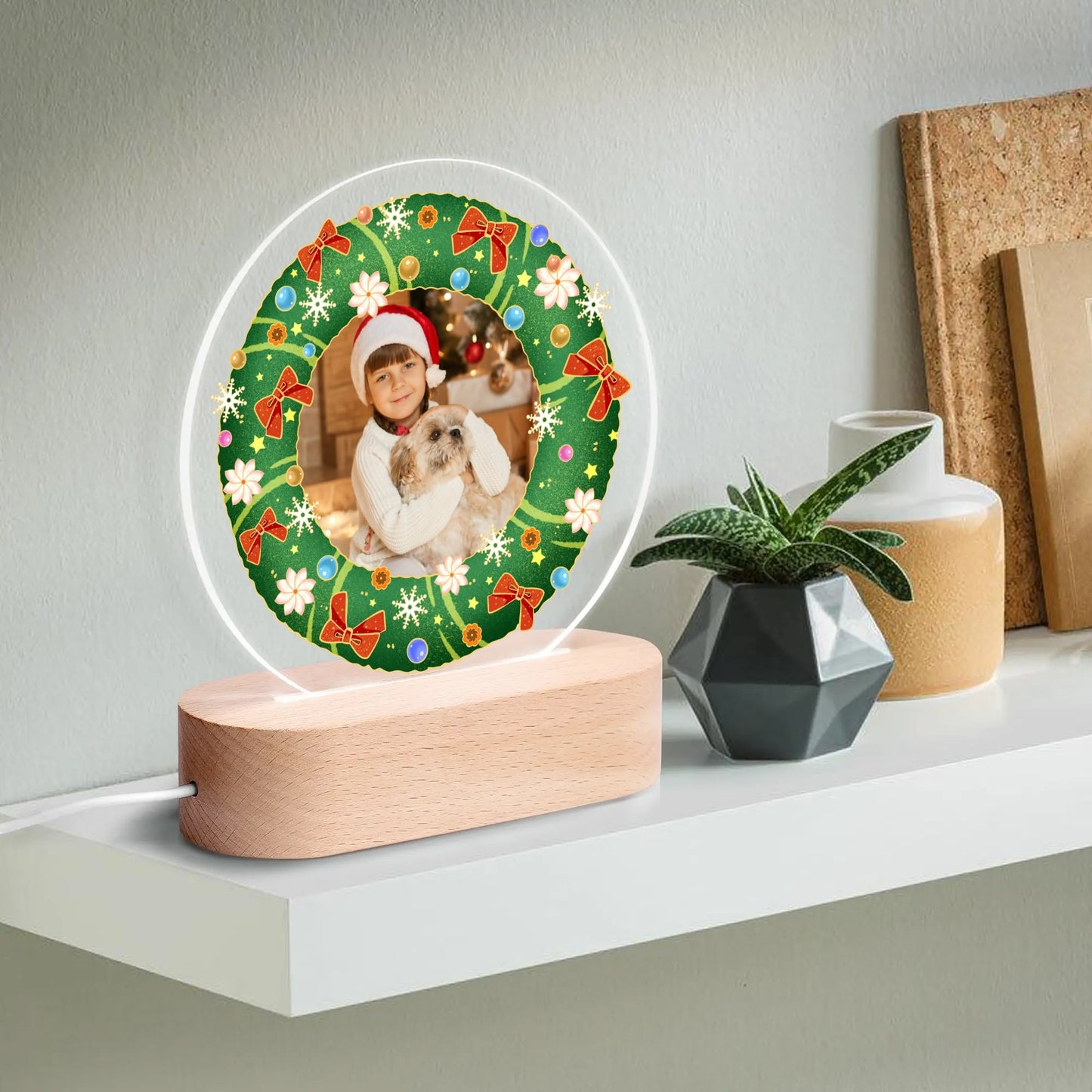 popcustoms - Personalised Name Acrylic Round Lamp Night Light Home Decor