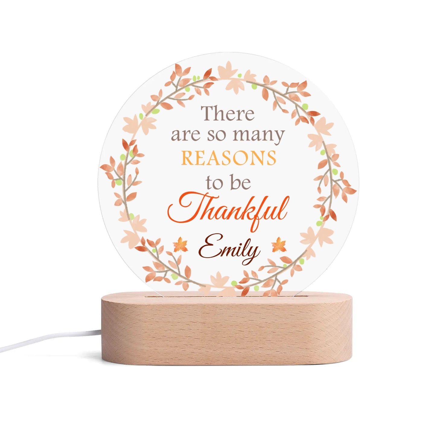 popcustoms - Personalised Name Acrylic Round Lamp Night Light Home Decor