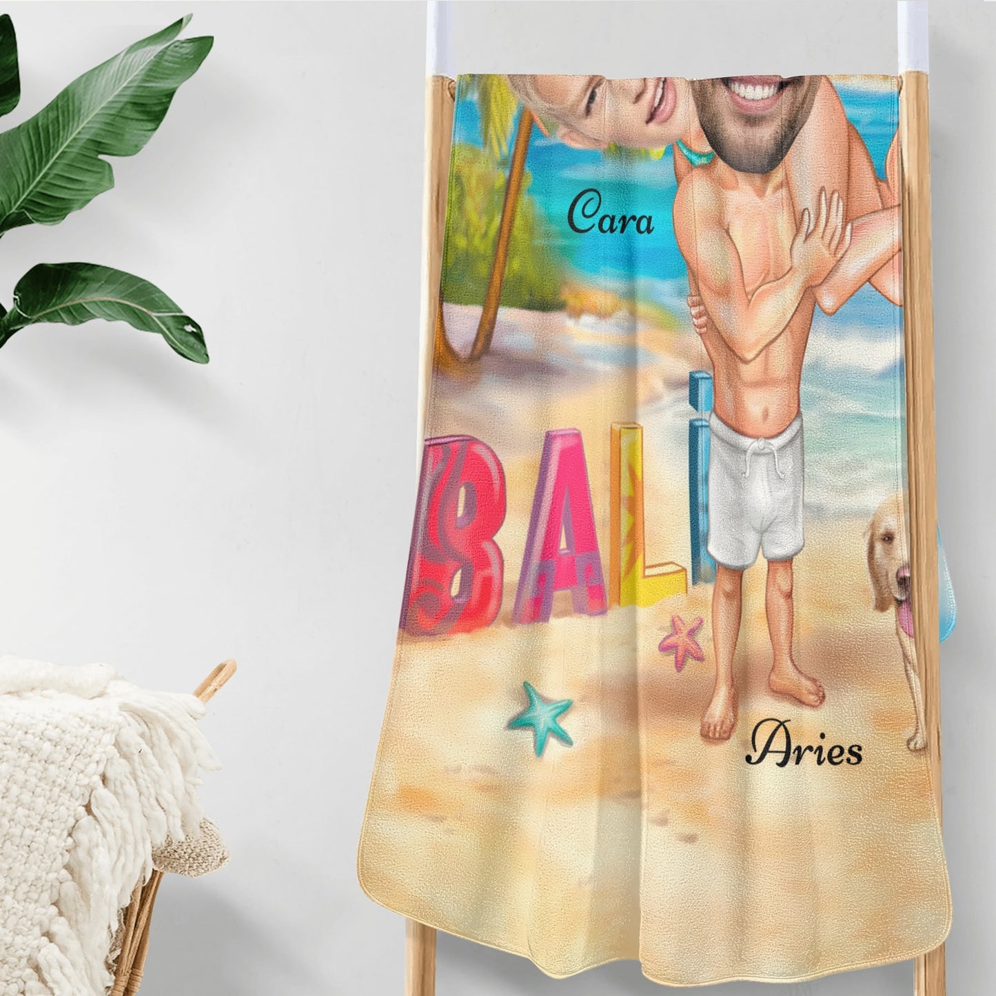 popcustoms - Personalized Soft Bath Towel 2 Sizes for Bathroom Gym and Travel