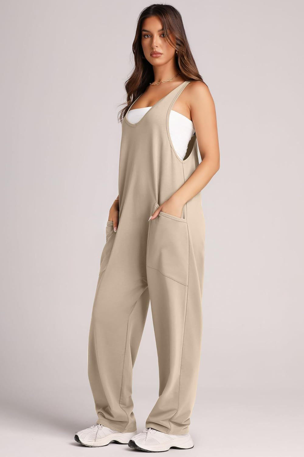 Trendsi - Lovelet V-Neck Wide Strap Overalls