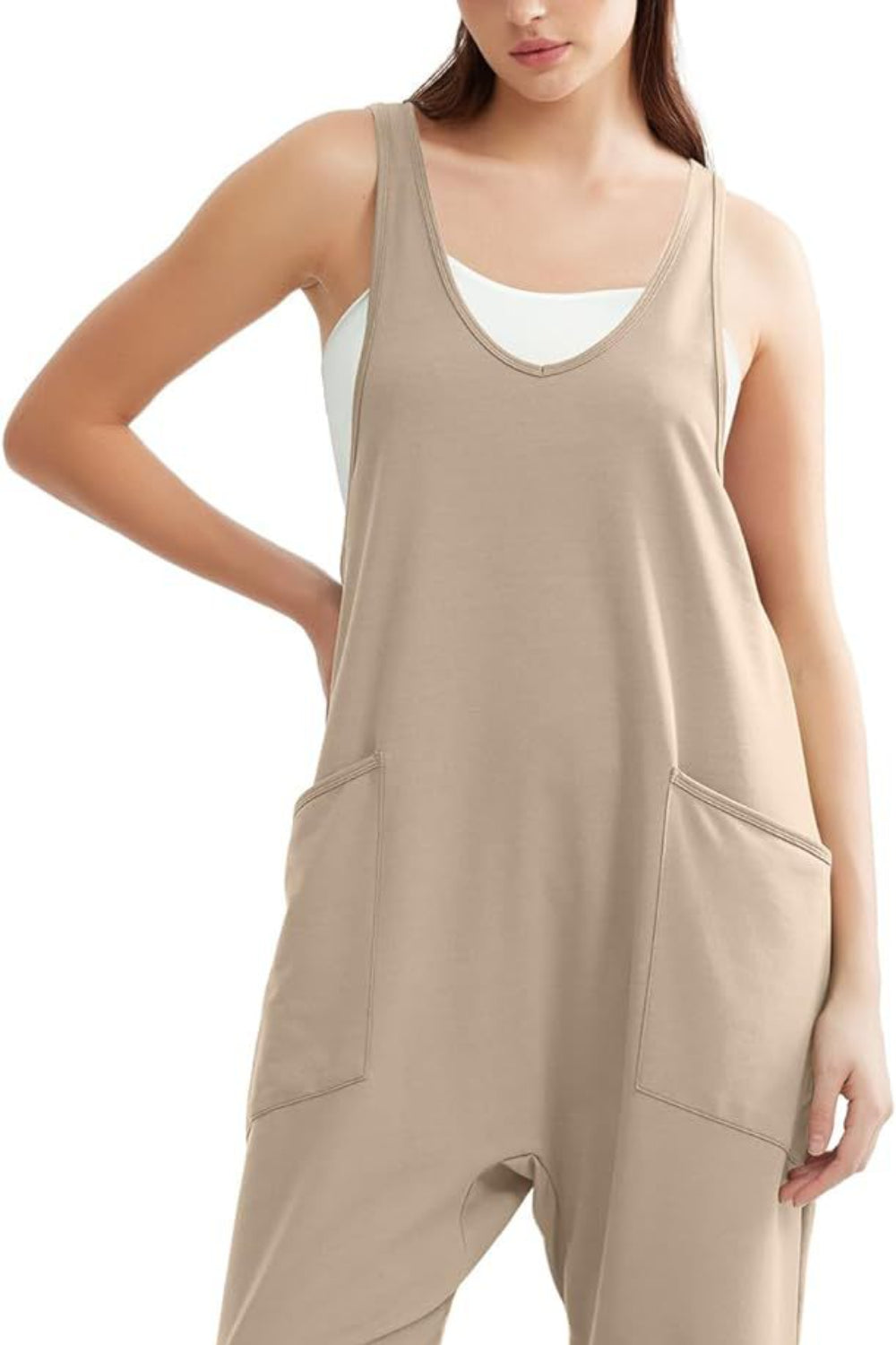 Trendsi - Lovelet V-Neck Wide Strap Overalls