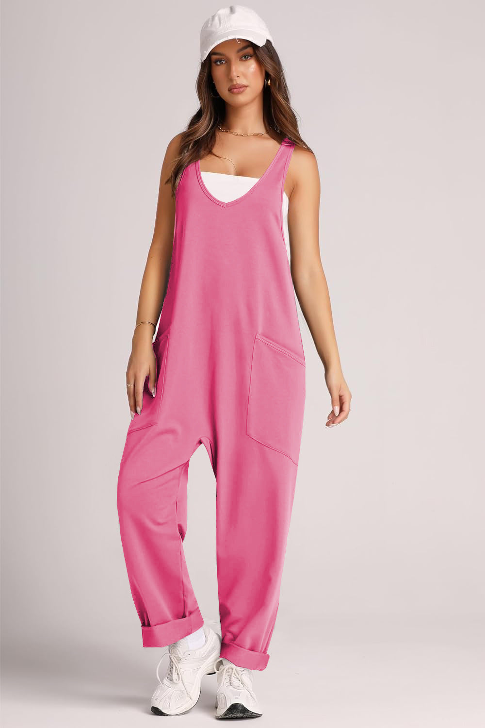 Trendsi - Lovelet V-Neck Wide Strap Overalls
