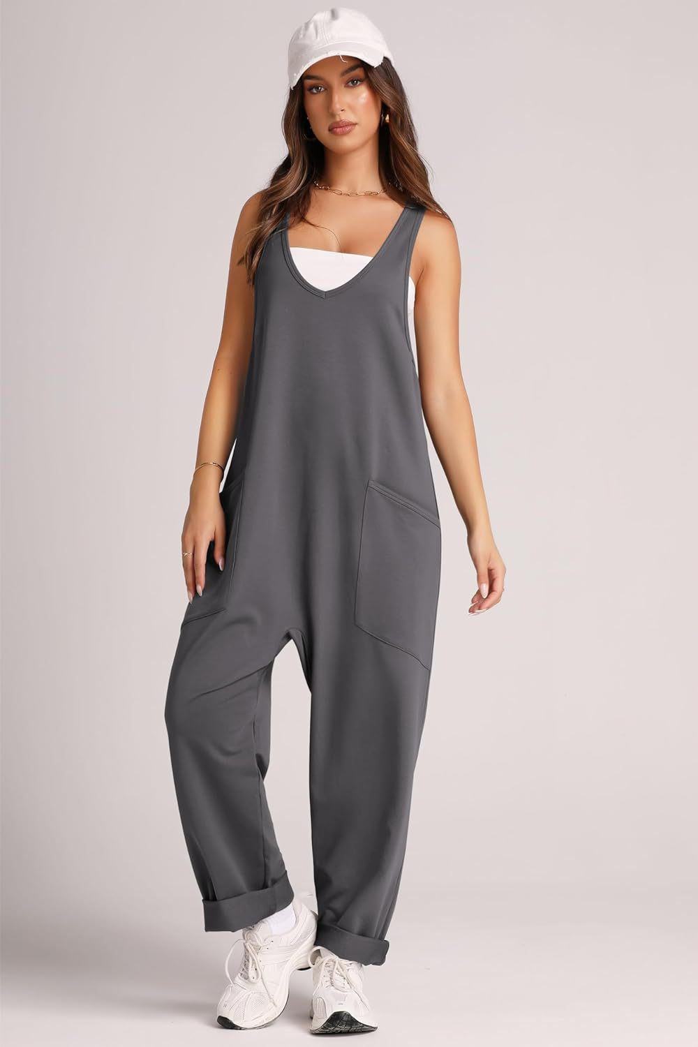 Trendsi - Lovelet V-Neck Wide Strap Overalls