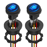 Zimonto waterproof rocker switch 12V with blue LED indicator for easy identification and control