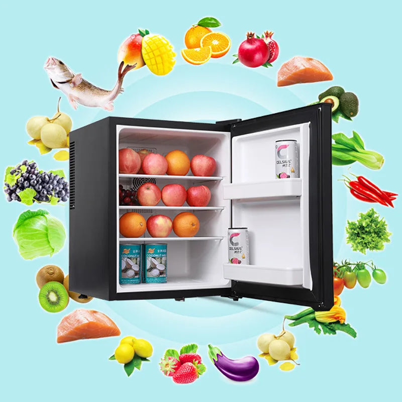 Zimonto - Mini Fridge Cooler 40L Refrigerator Glass Door for Beer Soda or Wine –Small Drink Dispenser Machine 0.3kWh/24H