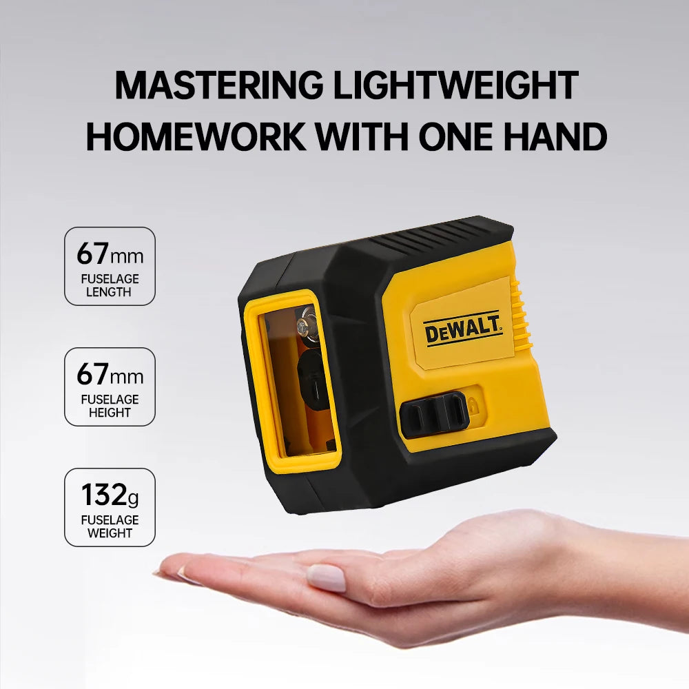 Zimonto - DEWALT Mini Laser Level 2-Line Horizontal Vertical Cross Level Green Light High-Precision Laser Self-Leveling Portable Tool