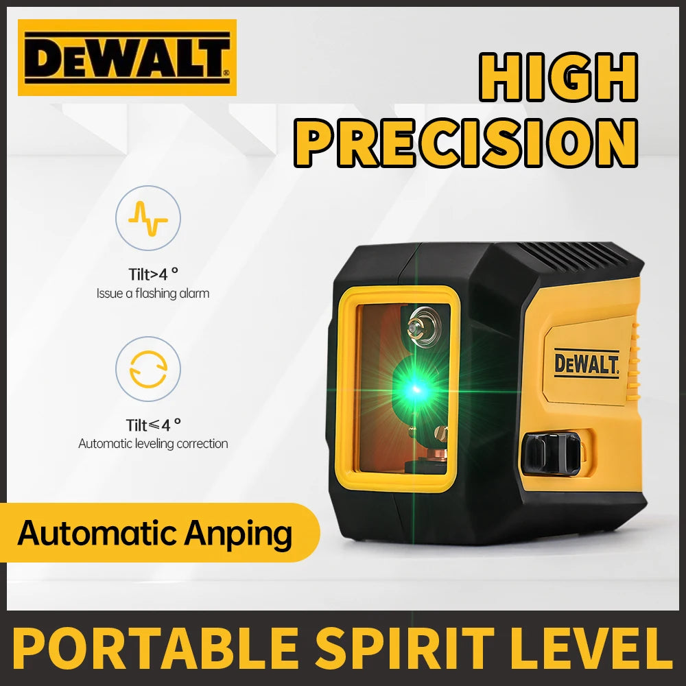 Zimonto - DEWALT Mini Laser Level 2-Line Horizontal Vertical Cross Level Green Light High-Precision Laser Self-Leveling Portable Tool