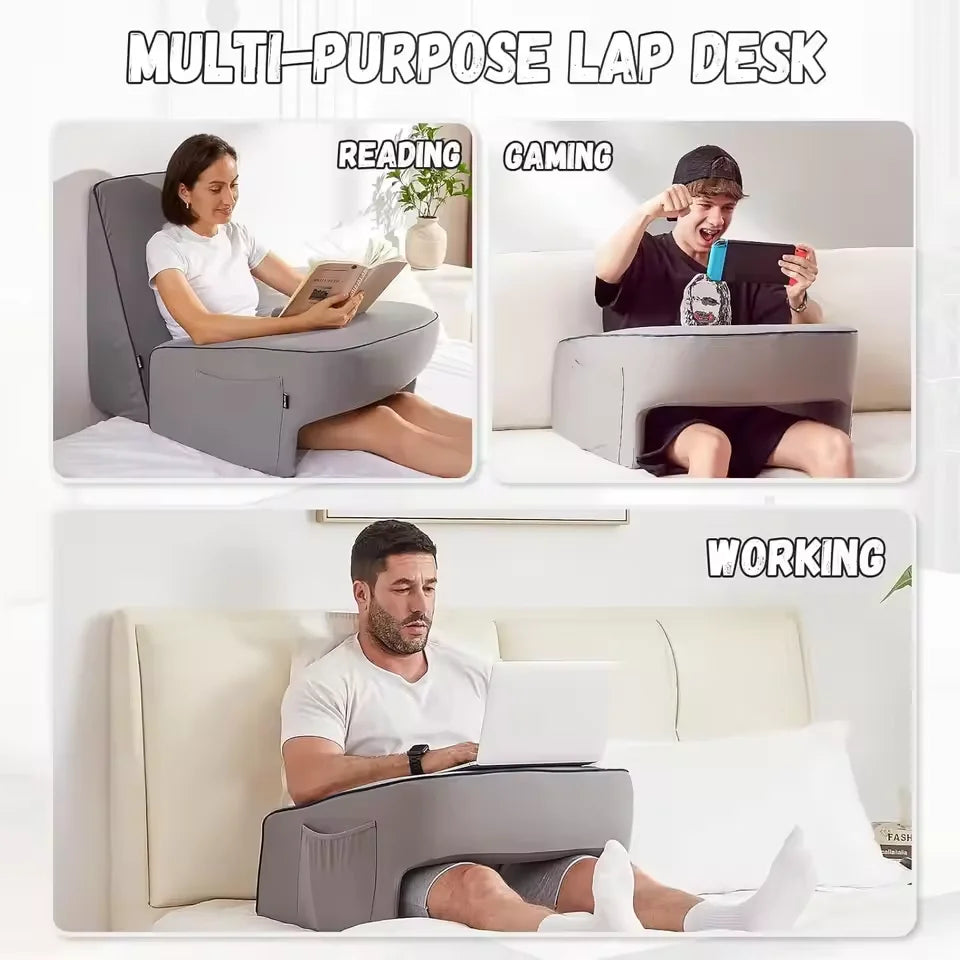 Zimonto - Lap Desk Pillow, Lap Pillow for Laptop, Memory Foam Bed Desk Pillow for Working, Gaming, Reading, Crocheting in Bed Couch